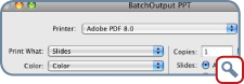 BatchOutput for Microsoft Office: Automated printing options (screenshot)