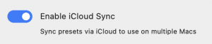 iCloud sync screenshot