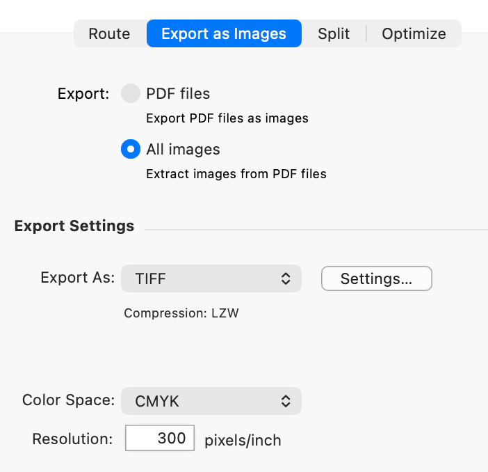 Extract images from PDF files