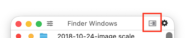 Finder Windows for macOS: Panel dock button screenshot